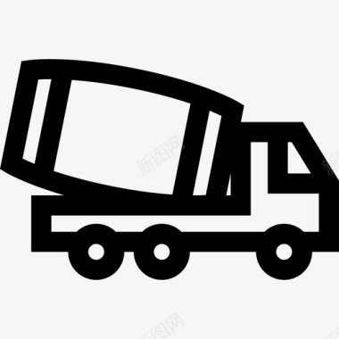 卡车实物资产8直线型图标图标