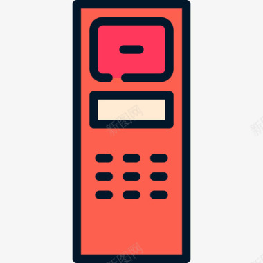 电话接收器电话图标集2线型颜色图标