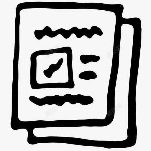 文件报告素描图标svg_新图网 https://ixintu.com 报告 文件 素描