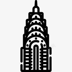 萨克莱斯勒大厦克莱斯勒大厦美国6号直线型图标高清图片