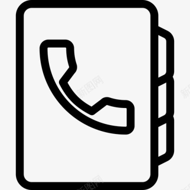 电话簿35号办公室直线电话图标图标