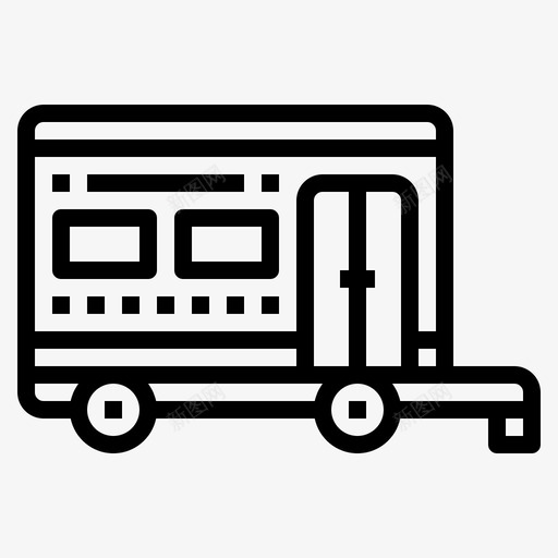 拖车运输旅行图标svg_新图网 https://ixintu.com 假期 卡车 拖车 旅行 车辆 运输