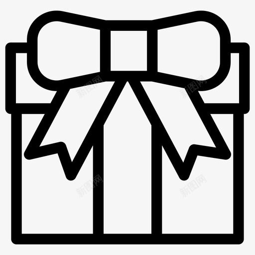 礼物盒子圣诞节图标svg_新图网 https://ixintu.com 圣诞节 盒子 礼物 装饰品