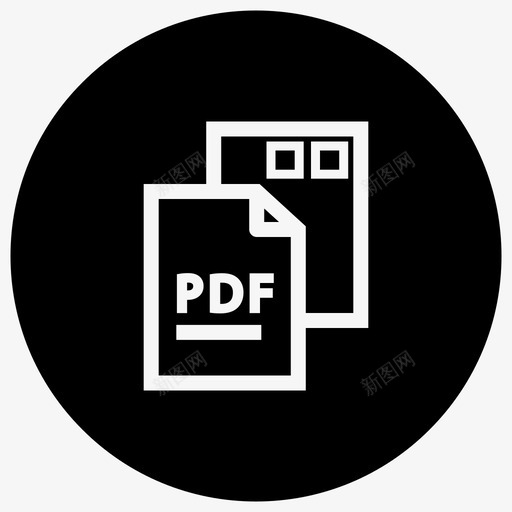 pdf文件文件格式图标svg_新图网 https://ixintu.com pdf 可移植文件 可读文件 基本设计10个轮廓笔划减去正面 文件 文件格式