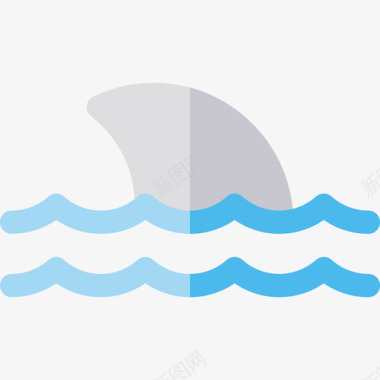 鲨鱼冒险旅行公寓图标图标