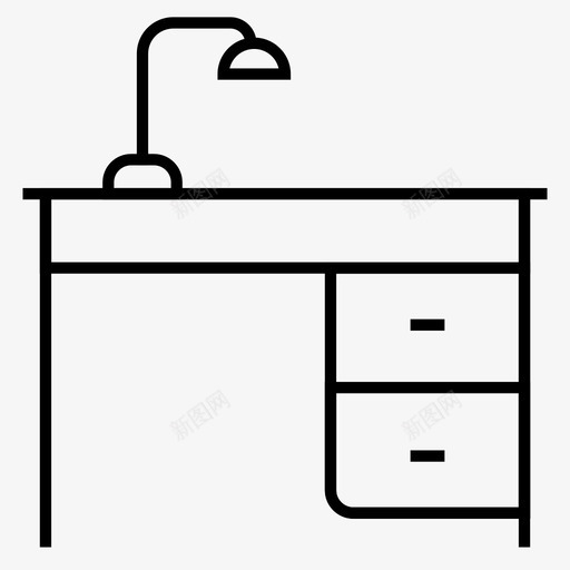书桌家具家用图标svg_新图网 https://ixintu.com 书桌 家具 家用 桌子