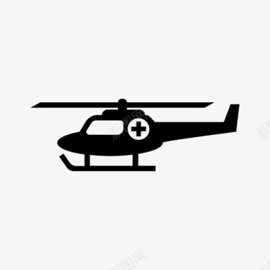 直升机航空飞行图标图标