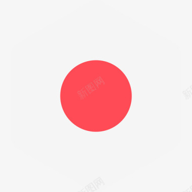 日本国际国旗2六边形图标图标
