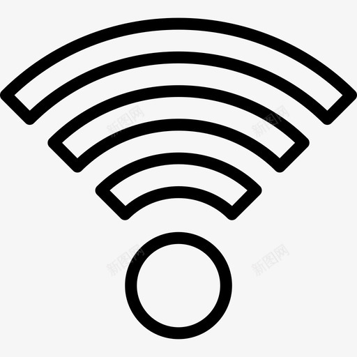 Wifi基本要素2线性图标svg_新图网 https://ixintu.com Wifi 基本要素2 线性