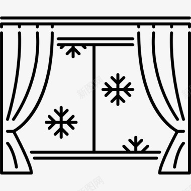 雪景窗外图标