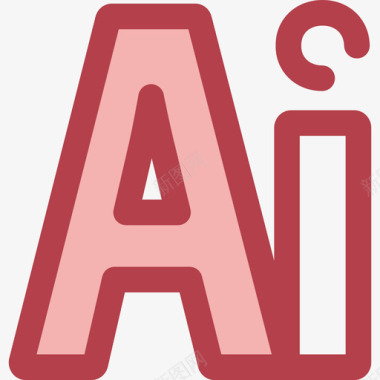 AdobeIllustrator徽标5红色图标图标