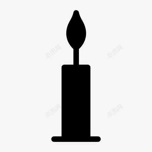 蜡烛火焰光图标svg_新图网 https://ixintu.com 光 火炬 火焰 纪念 节日标志 蜡烛
