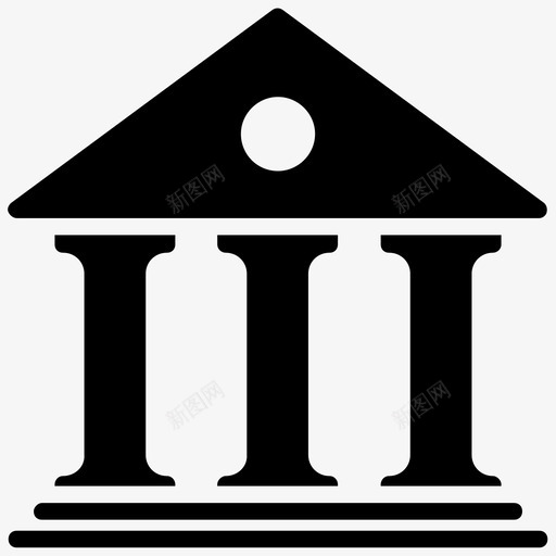 商业大厦银行银行结构图标svg_新图网 https://ixintu.com 商业大厦 商业智能字形图标 研究所 银行 银行结构
