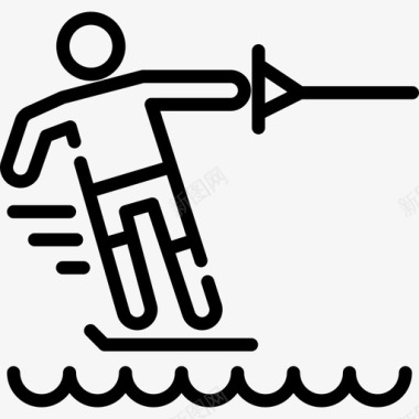 滑水冒险运动8直线型图标图标