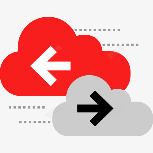 云计算网络11扁平图标svg_新图网 https://ixintu.com 云计算 扁平 网络11