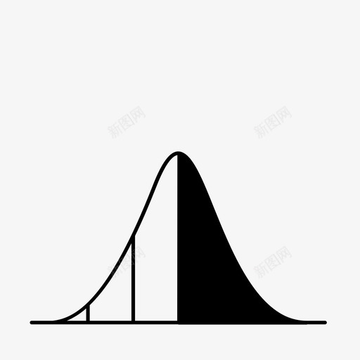 钟形曲线图总体图标svg_新图网 https://ixintu.com 图 总体 统计 钟形曲线