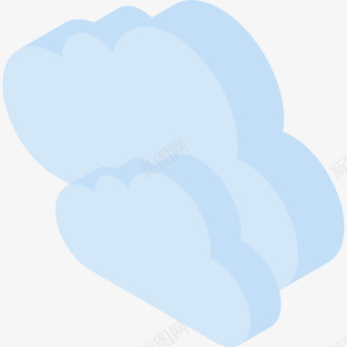 多云气象平坦图标图标