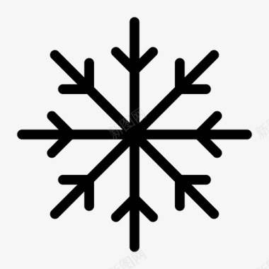 雪圣诞节雪花图标图标