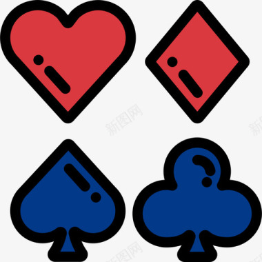 扑克赌博赌博赌博线颜色图标图标
