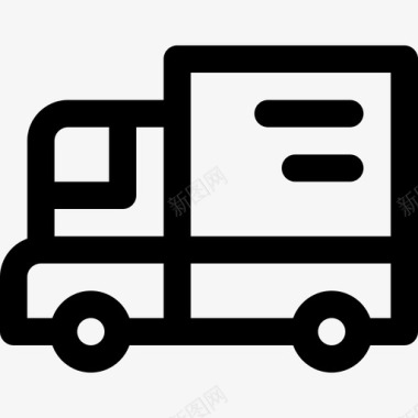 送货车购物和商业10直线图标图标