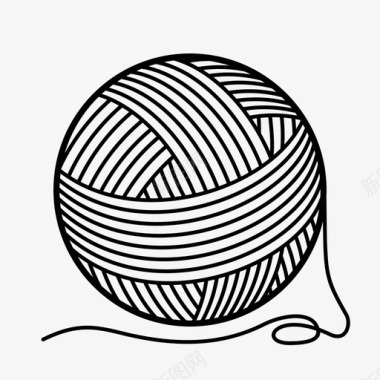 纱线球针织针织纱图标图标