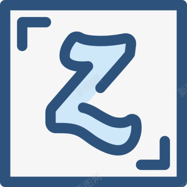 Zerply社交媒体18蓝色图标图标