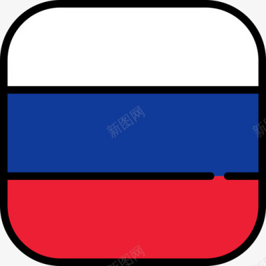 俄罗斯国旗收藏6圆形方形图标图标