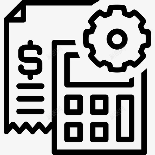 预算管理计算器计划图标svg_新图网 https://ixintu.com 收据 计划 计算器 预算管理
