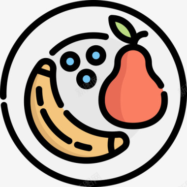 水果餐厅6线性颜色图标图标