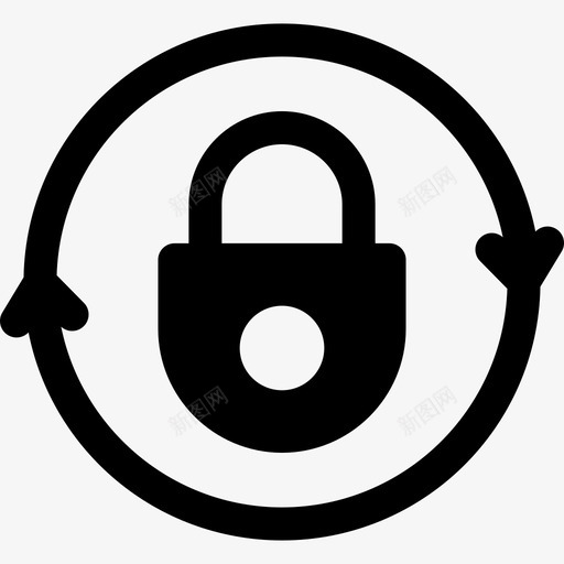 锁钥匙和锁4填充图标svg_新图网 https://ixintu.com 填充 钥匙和锁4 锁