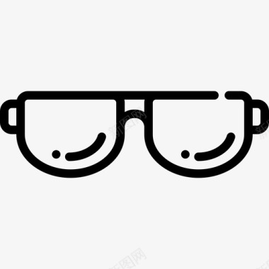 眼镜服装款式3直线型图标图标