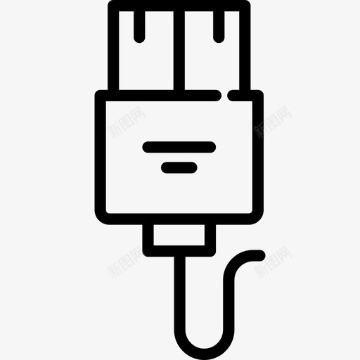 Usb技术5线性图标svg_新图网 https://ixintu.com Usb 技术5 线性