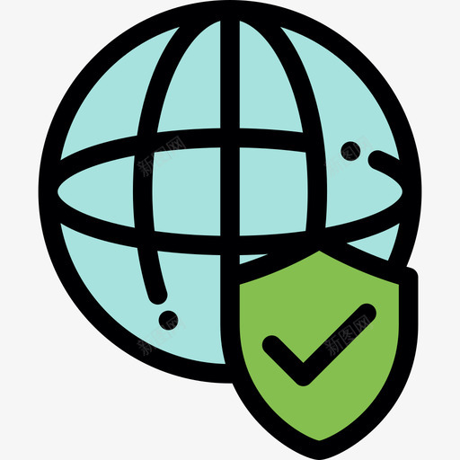 全球网络安全2线性颜色图标svg_新图网 https://ixintu.com 全球 线性颜色 网络安全2