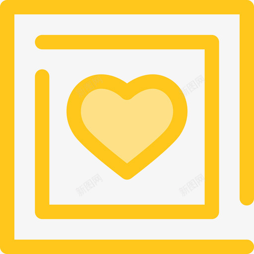 心脏评级验证符号4黄色图标svg_新图网 https://ixintu.com 心脏 评级验证符号4 黄色