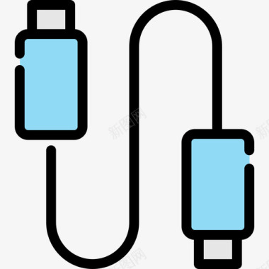 电线电子元件3线颜色图标图标