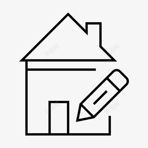 房屋规划建造工艺图标svg_新图网 https://ixintu.com 工艺 建筑照明 建造 房屋规划 装修