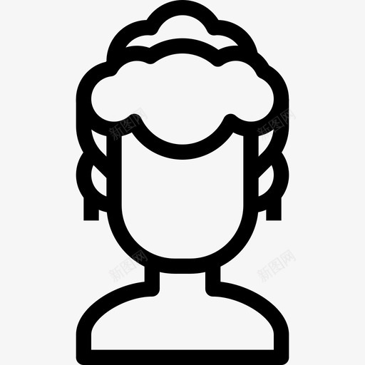 女性化身发型人物图标svg_新图网 https://ixintu.com 人物 发型 女性化身 用户