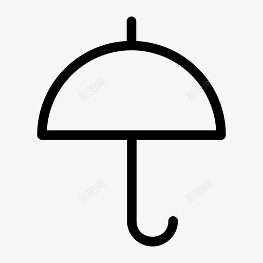 伞雨安全图标svg_新图网 https://ixintu.com 伞 假日线图标 夏天 天气 安全 雨