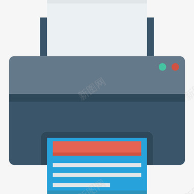 打印机搜索引擎优化营销5平面图标图标
