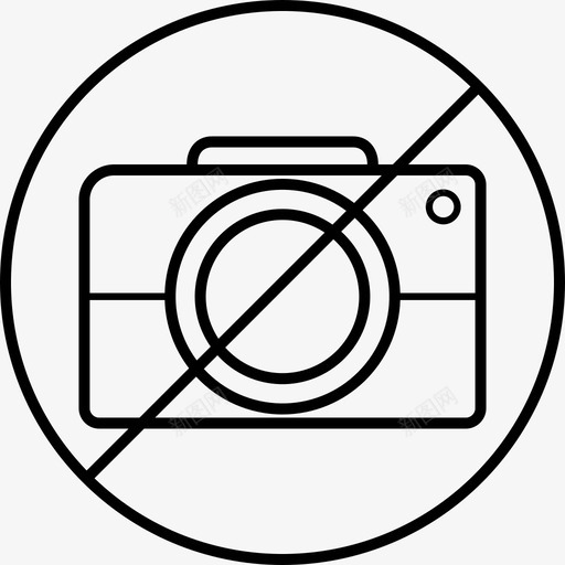 禁止拍照图标svg_新图网 https://ixintu.com 禁止拍照