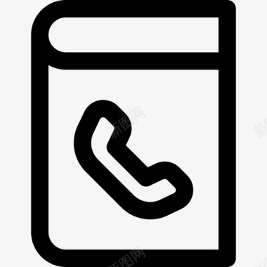 电话簿android应用程序9线性图标图标