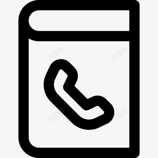 电话簿android应用程序9线性图标svg_新图网 https://ixintu.com android应用程序9 电话簿 线性