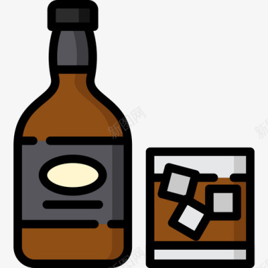威士忌24派对原色图标图标