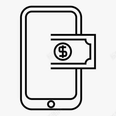 手机手机银行货币图标图标