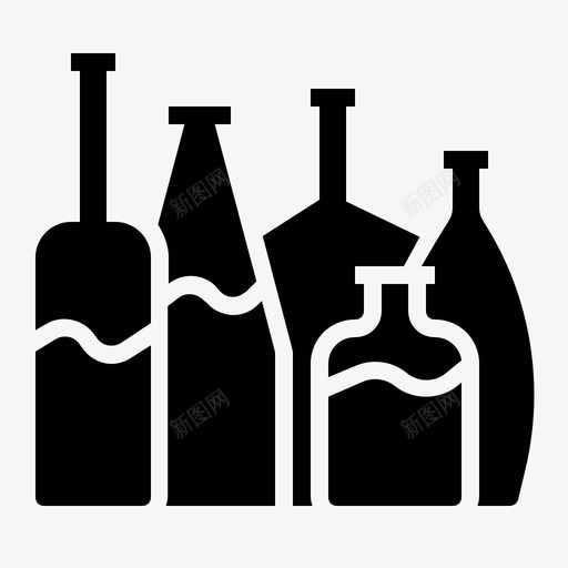 瓶子啤酒餐厅图标svg_新图网 https://ixintu.com 厨房和炊具 啤酒 水 瓶子 葡萄酒 餐厅