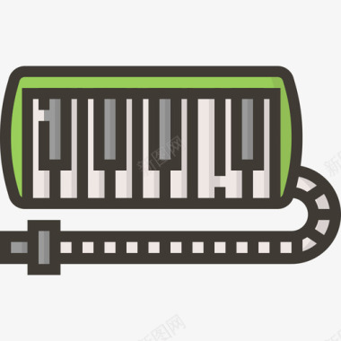 键盘乐器线型颜色图标图标