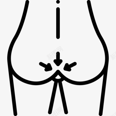 肛门脂肪团直肠图标图标