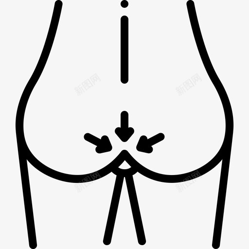 肛门脂肪团直肠图标svg_新图网 https://ixintu.com 皮肤 直肠 肛门 脂肪团