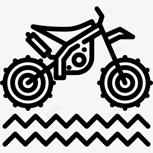 摩托车冒险运动8直线型图标svg_新图网 https://ixintu.com 冒险运动8 摩托车 直线型