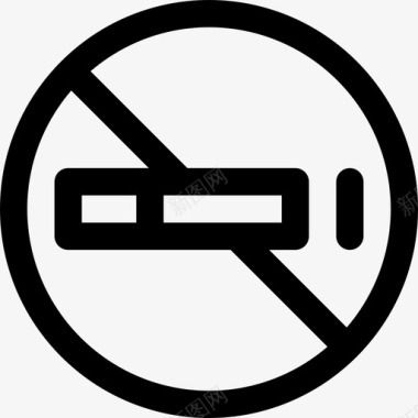 禁烟健康生活方式2直系图标图标